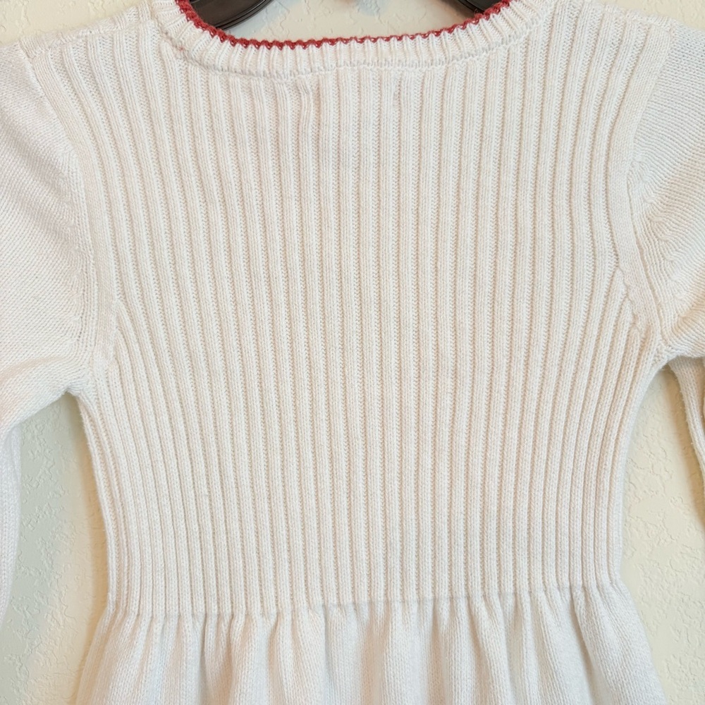 Cynthia Rowley Girl’s Off White Knit Dress w/ Embroidered Owl Design (Sz. 7/8). - Picture 7 of 8